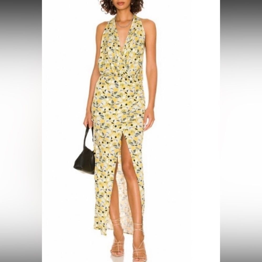 Free People Daria Halter Printed Backless Midi Dress.Size M